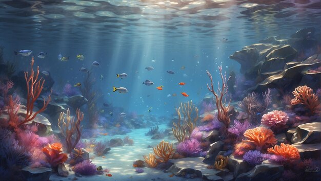 Фото Увлекательная подводная сцена