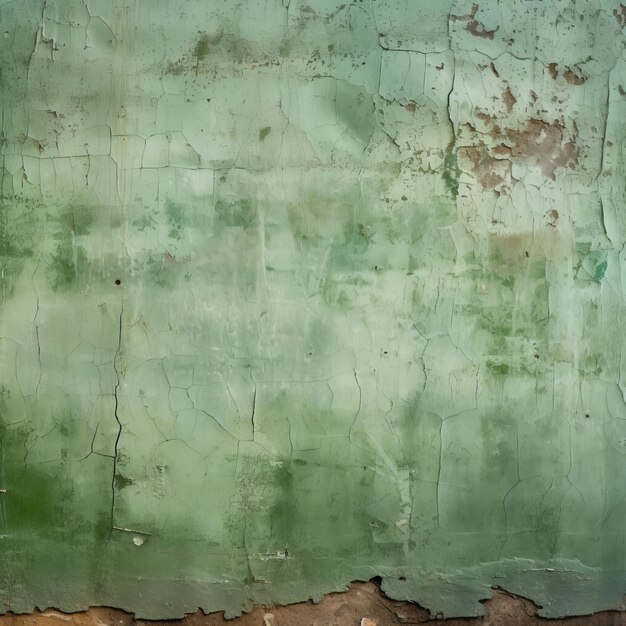 Photo a captivating visual encounter verdant frontfacing snapshot of a worn exterior plaster wall's stra