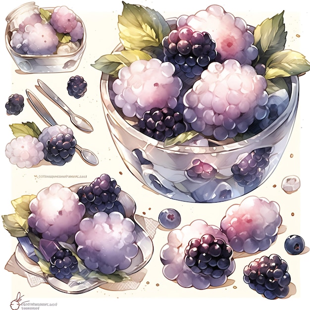 Photo captivating watercolor fruit drawings for a playful and colorful experience