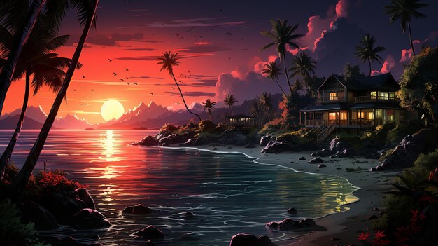 Captivating Waterfront Sunset