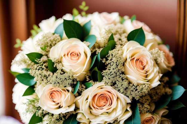 A Captivating Wedding Bouquet for Forever LoveEternal Blooms Generative AI