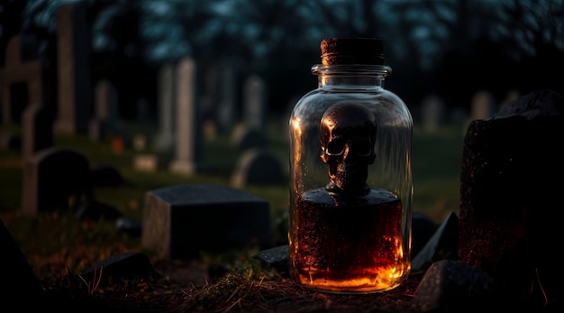 Captive Malevolence this Halloween Demon Terror Contained in Glass Ancient Cemeteries
