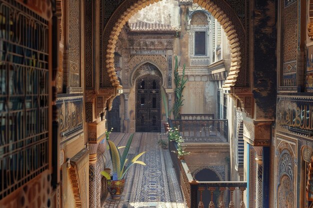 Photo capture the architecture of fez