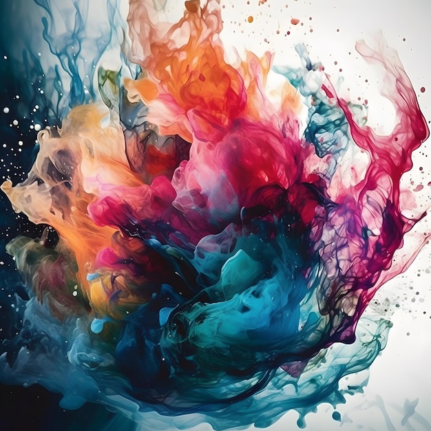 Capture the beauty of fluid movements using ink to create stunning abstract images Generative Ai