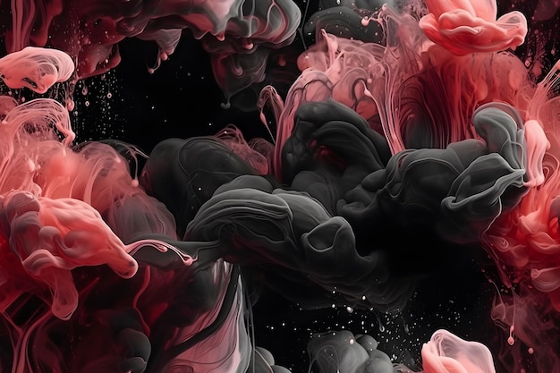 Capture the beauty of fluid movements using ink to create stunning abstract images Seamless Pattern Generative Ai