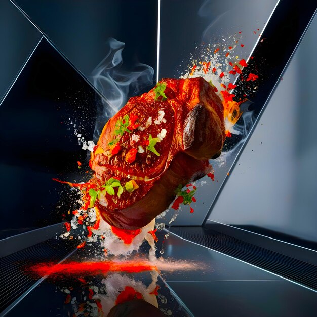 Capture dynamic splashes of food in a flying food photography