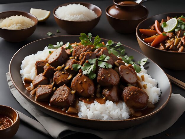 Capture the essence of Adobo Philippines in a mouthwatering food photography shot
