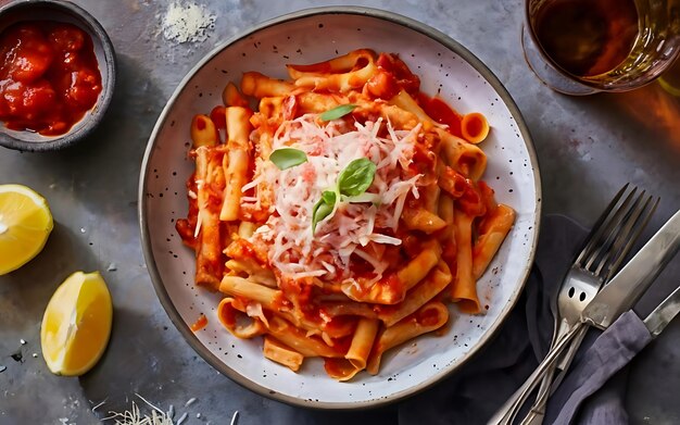 Capture the essence of Amatriciana in a mouthwatering food photography shot