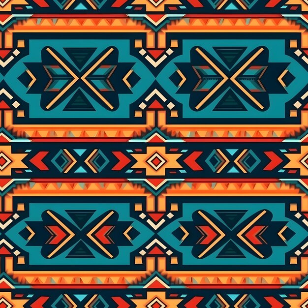 Photo capture the essence of aztec culture in seamless patterns