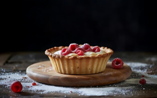 Передайте суть пирога Bakewell Tart на аппетитной фотографии еды.