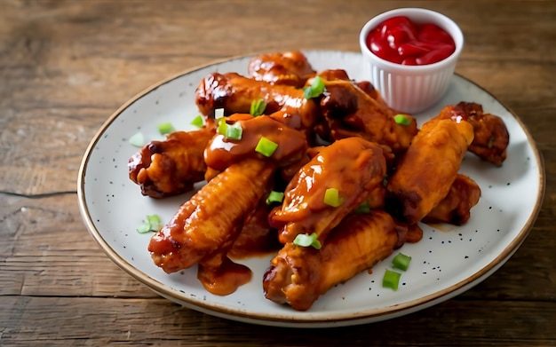 Capture the essence of Buffalo Wings in a mouthwatering food photography shot