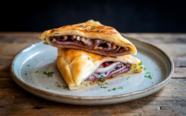 Capture the essence of Burek in a mouthwatering food photography shot