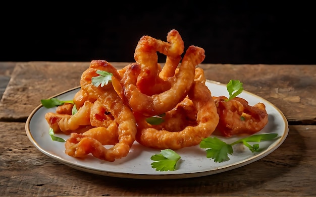 Photo capture the essence of chicharron in a mouthwatering food photography shot