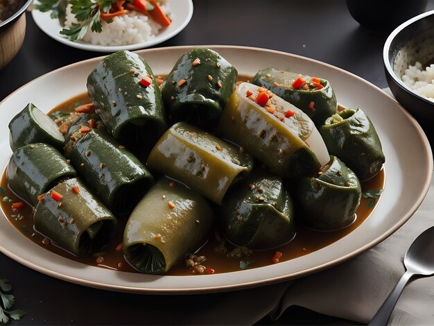 Capture the essence of Dolma in a mouthwatering food photography shot