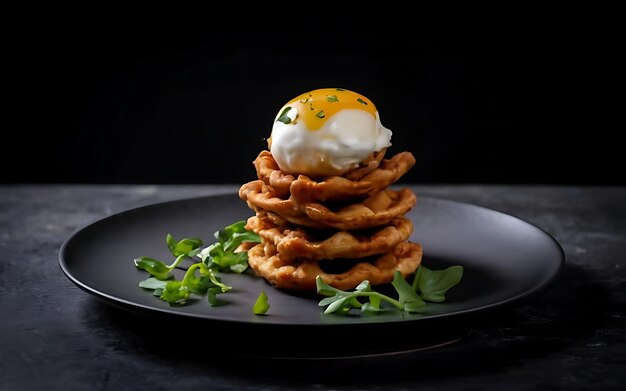 Capture the essence of Egg Hopper in a mouthwatering food photography shot