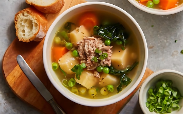 Capture the essence of italian wedding soup in a mouthwatering food photography shot