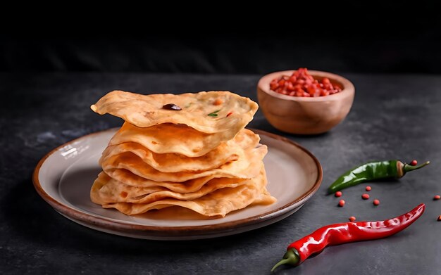 Capture the essence of Papadum in a mouthwatering food photography shot