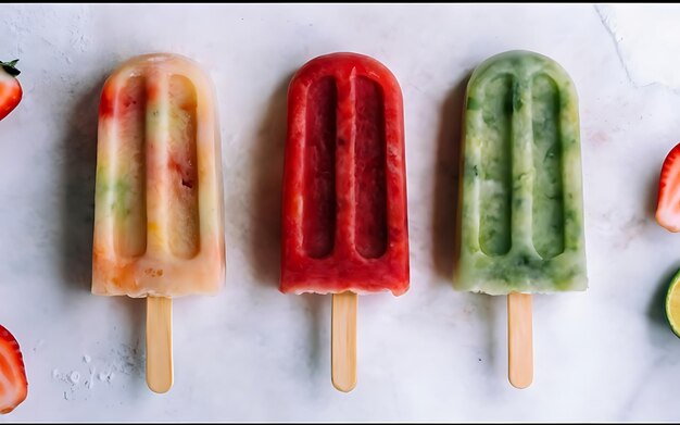 Capture the essence of Popsicles in a mouthwatering food photography shot