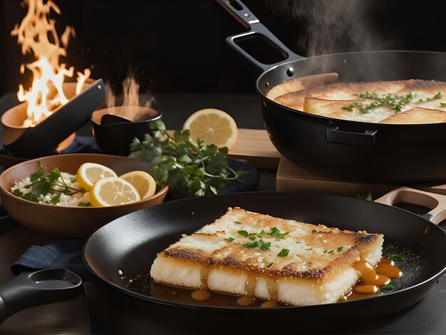 Capture the essence of Saganaki in a mouthwatering food photography shot