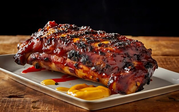 Capture the essence of St LouisStyle Ribs in a mouthwatering food photography shot