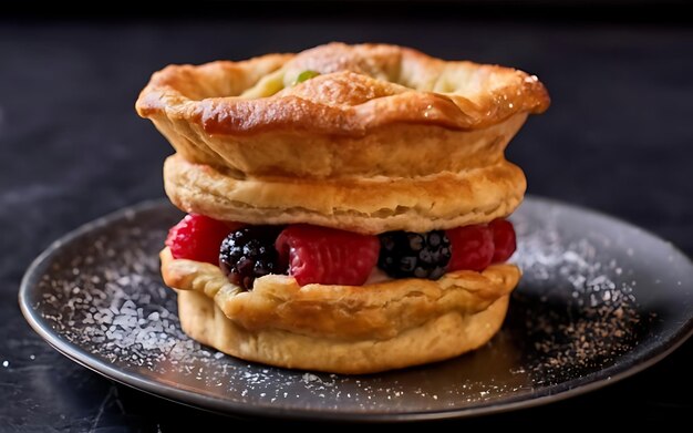 Photo capture the essence of turnover in a mouthwatering food photography shot