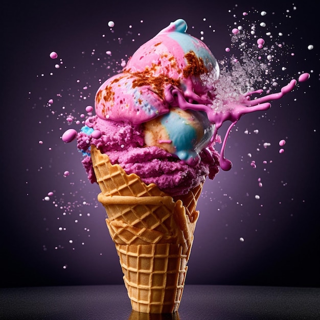 Capture the excitement and energy of ice cream with