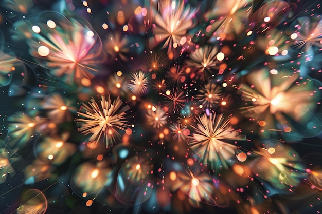Capture the fleeting beauty of the fireworks as th generative ai