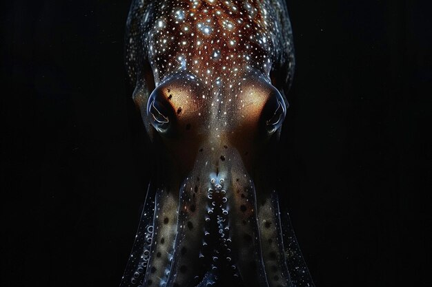 Photo capture the intense moment when humboldt squid eme generative ai