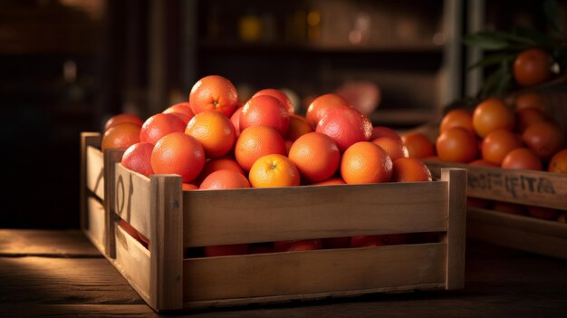 Capture rustic charm with a crate of blood oranges
