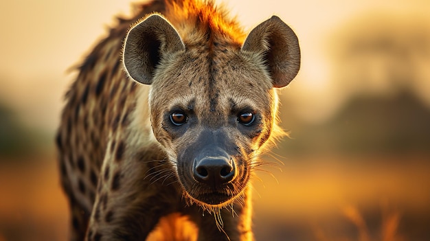 Capture a Striking Image of a Spotted Hyena Prowling in the Night