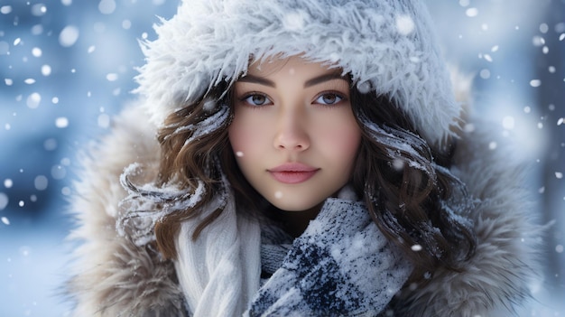 Capture the wonder of snowfall with a snapshot of accessories such as faux fur earmuffs patterned g