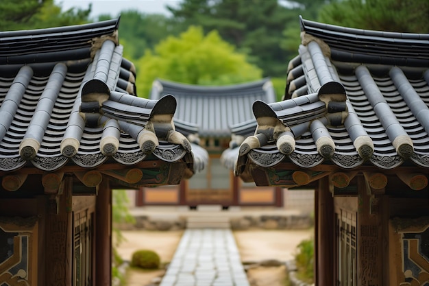 Captured Traditional Korean Hanok Architecture