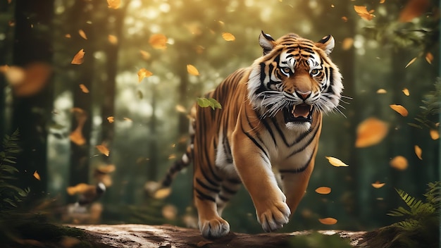 見事なトラで世界動物の日を祝う野生動物の美しさを捉える ストックフォト