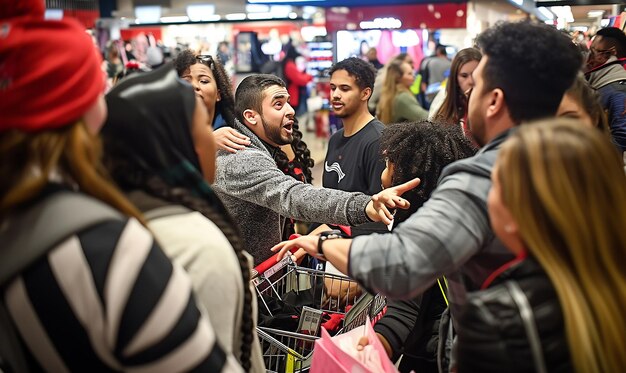 Photo capturing black friday camaraderie moments