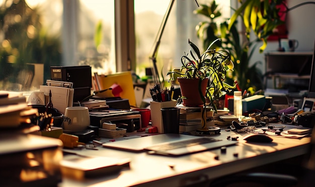 Capturing a Busy Office Desk in Action