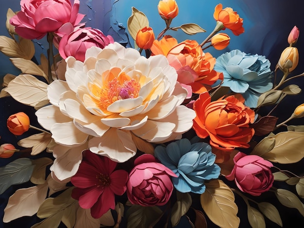 Capturing Colorful Blooms through Painted Artistry