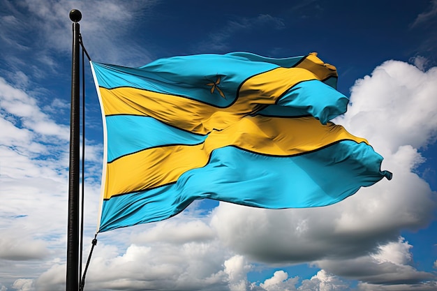 Capturing the colors A vibrant glimpse of the Bahamas flag