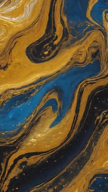 Capturing the essence of art and technology in vibrant contrast sunny gold liquid paint splashes uni