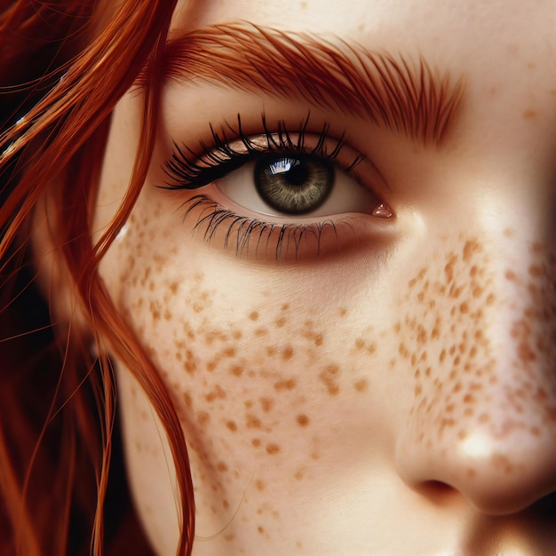 Capturing the Essence of Beauty of Redhead Woman AI Generated