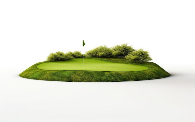 Capturing the Essence of a Putting Green Slope Reader in Exquisite Detail Isolated on White Background