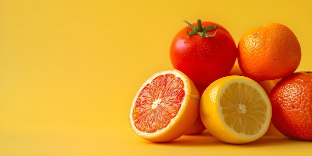 Capturing Freshness and Health Closeup Image of Vibrant Fruits and Vegetables for Marketing Campaigns Concept Food Photography Advertising Market Fresh Vibrant Produce Close Up Shots