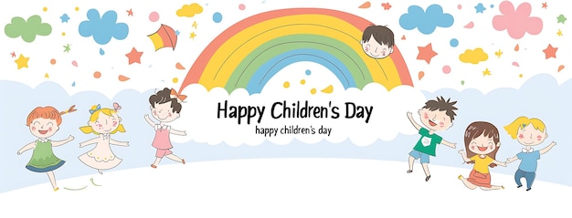 Capturing Joy Masterful Vector Illustrations for Childrens Day Celebrations