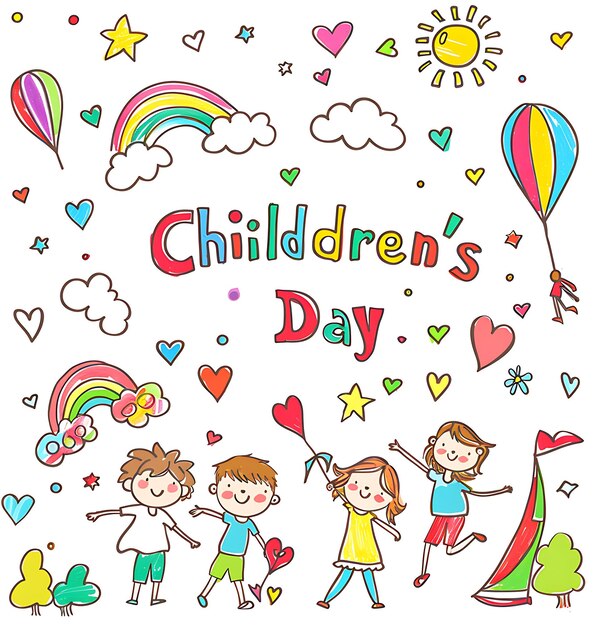 Capturing Joy Masterful Vector Illustrations for Childrens Day Celebrations