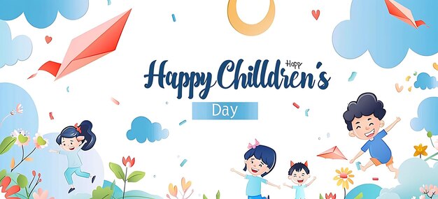 Capturing Joy Masterful Vector Illustrations for Childrens Day Celebrations