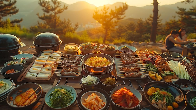 즐거운 순간을 포착하는 이웃 피크닉 가족 사진과 이웃 모험 컨셉 아이디어