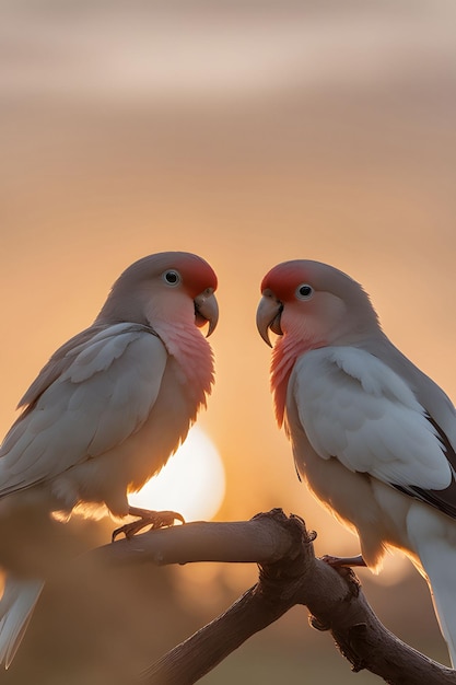 写真 恋愛 の 鳥 を 捕まえる 愛情 的 な 鳥 の 夫婦 の 心温まる 写真