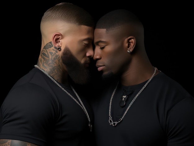 В объятиях любви: трогательная фотография двух ЛГБТ-геев, выражающих глубокие чувства