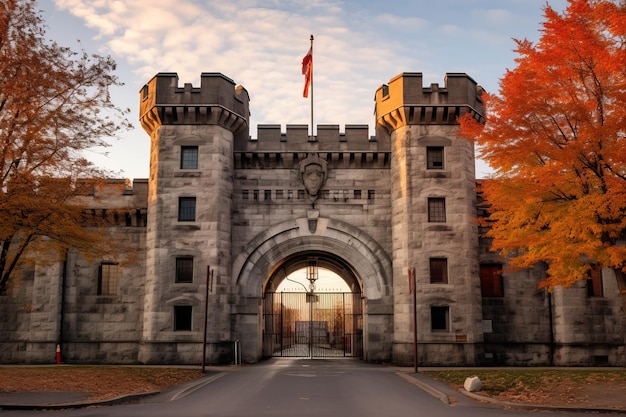 Capturing the Majestic Autumn Entrance of Kingston Penitentiary Canada October 24 2022