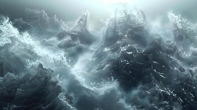 Photo capturing the power and beauty of ocean waves in stunning slow motion k footage concept ocean waves slow motion power beauty stunning footage