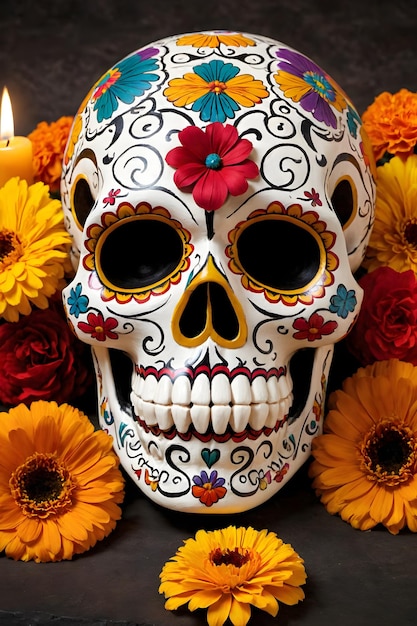 Capturing the Soul Day of the Dead in Artistic Sugar Skull